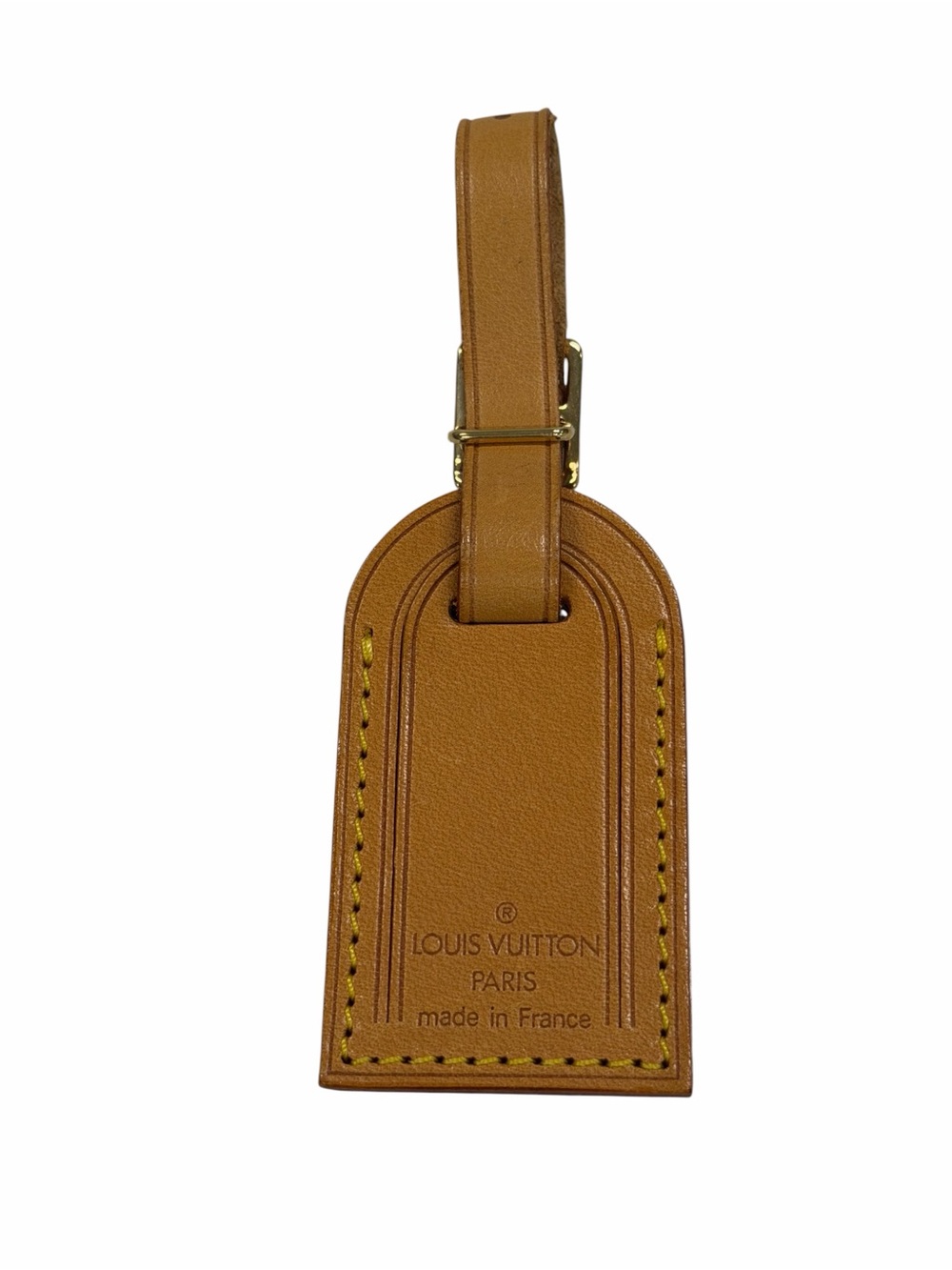 Louis Vuitton Vachetta Leather Luggage Tag 2.75” x 1.57”